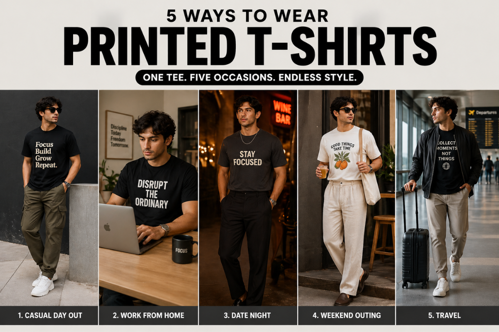 How to Style a Printed T-Shirt for 5 Different Occasions
